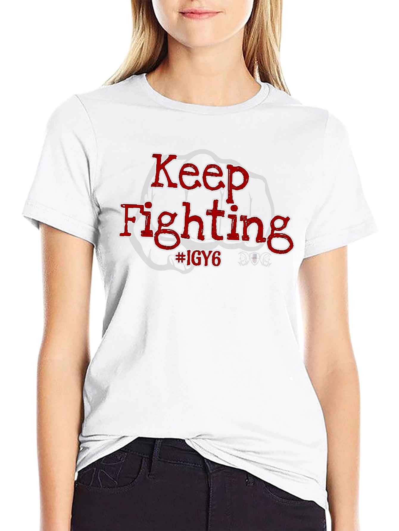 Keep Fighting IGY6 Black T-Shirt