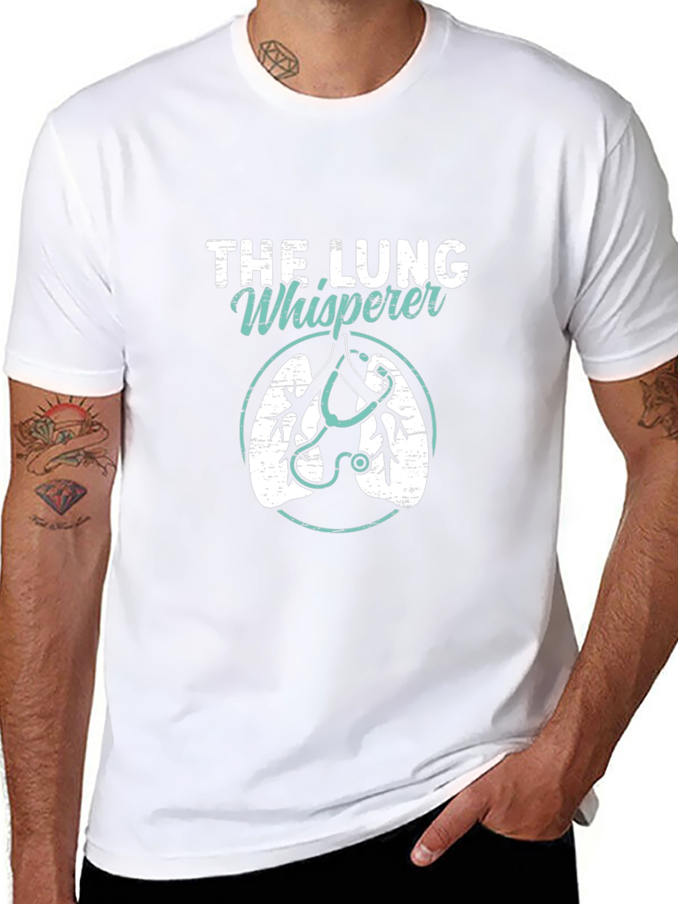 The Lung Whisperer Graphic T-Shirt - Black Cotton Tee