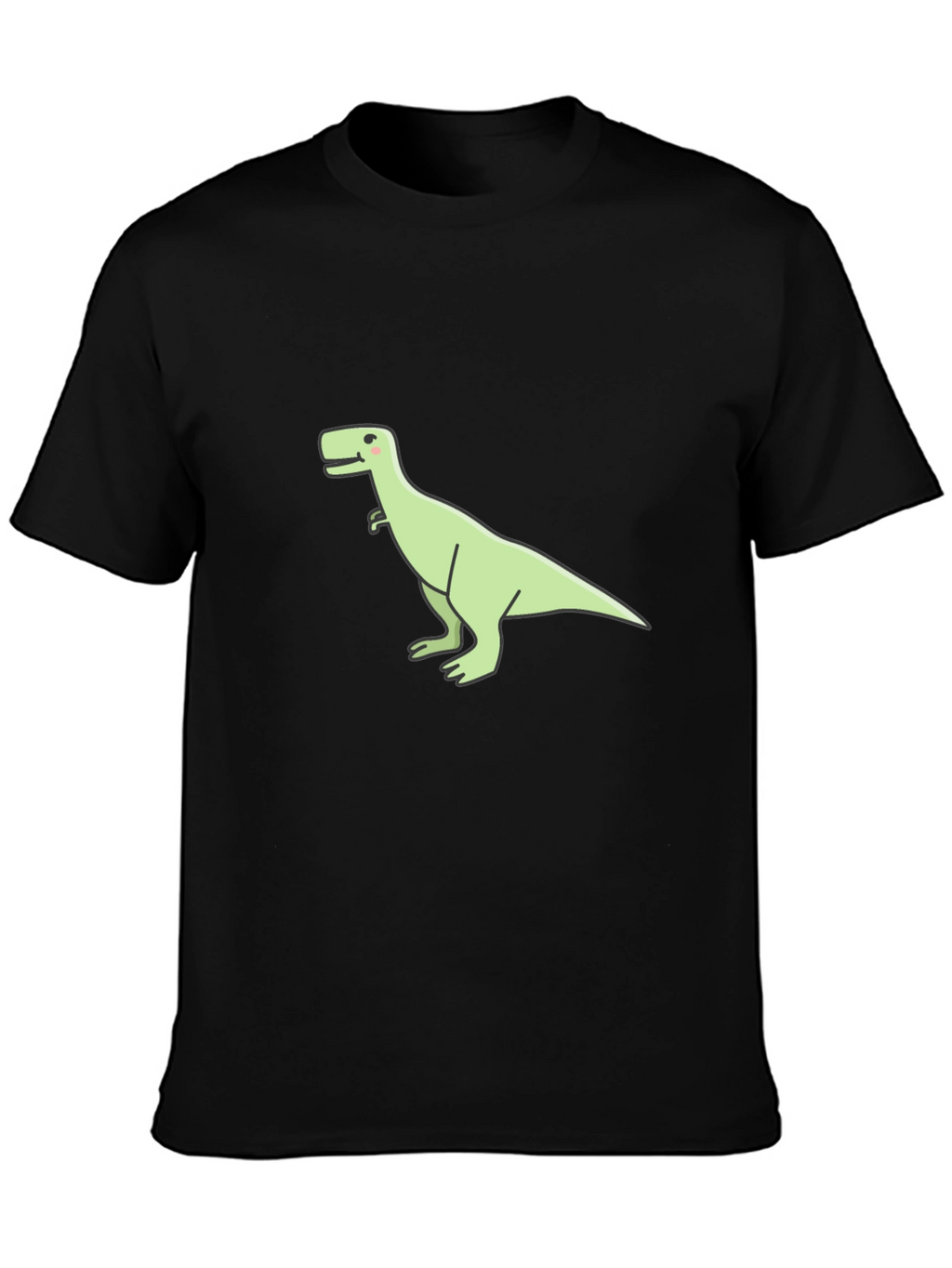 Dinosaur Graphic Tee - Casual Black T-Shirt