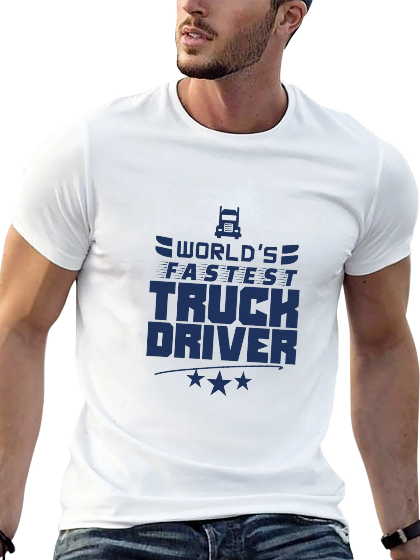 Worlds Fastest Truck Driver Black T-Shirt