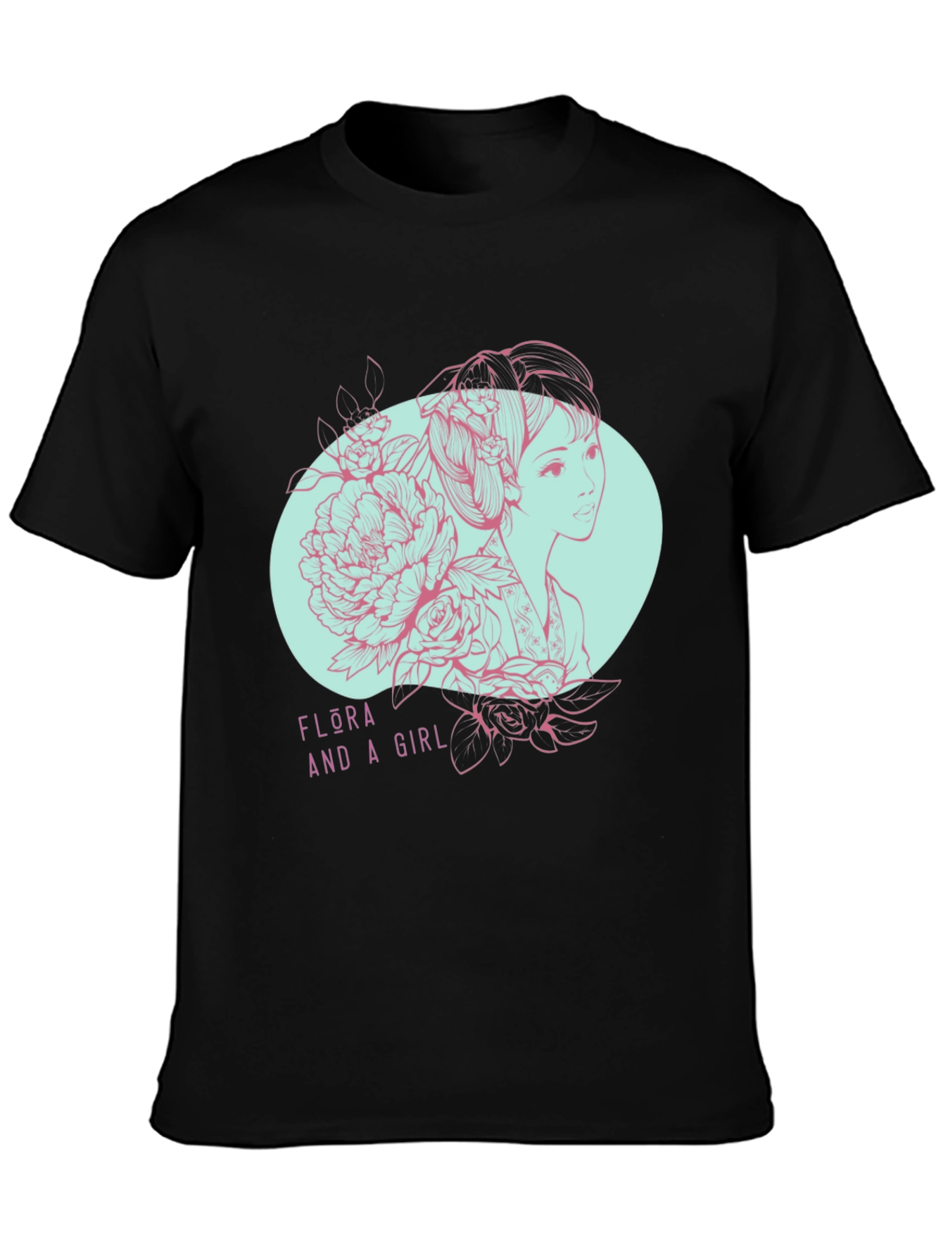 Flora and a Girl Tee - Unique Graphic Design