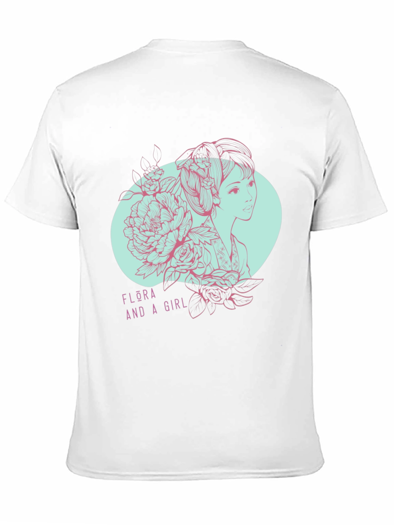 Flora and a Girl Tee - Unique Graphic Design