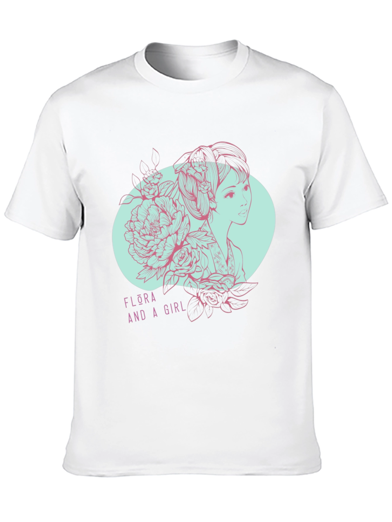 Flora and a Girl Tee - Unique Graphic Design