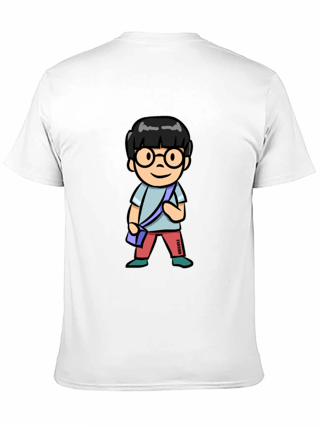 Cartoon Character T-Shirt Black Cotton Tee