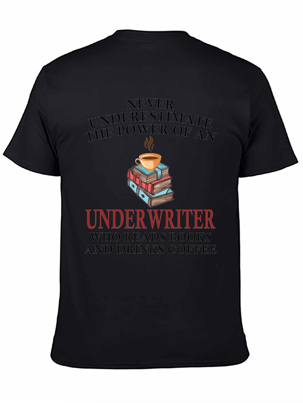Underwriter Coffee & Books Graphic T-Shirt