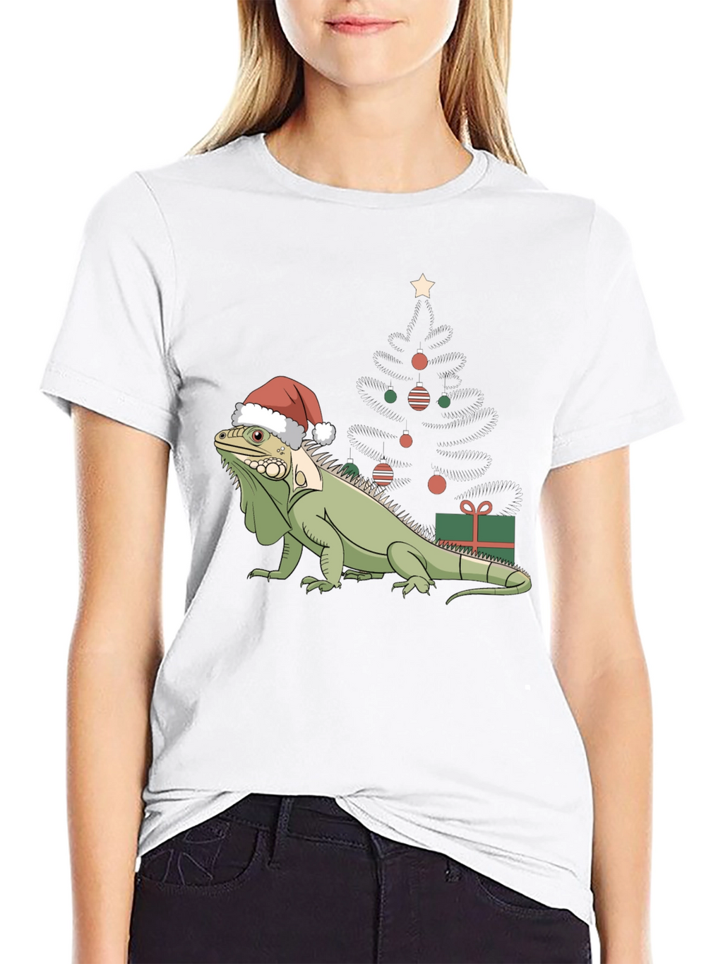 Festive Iguana Christmas T-Shirt
