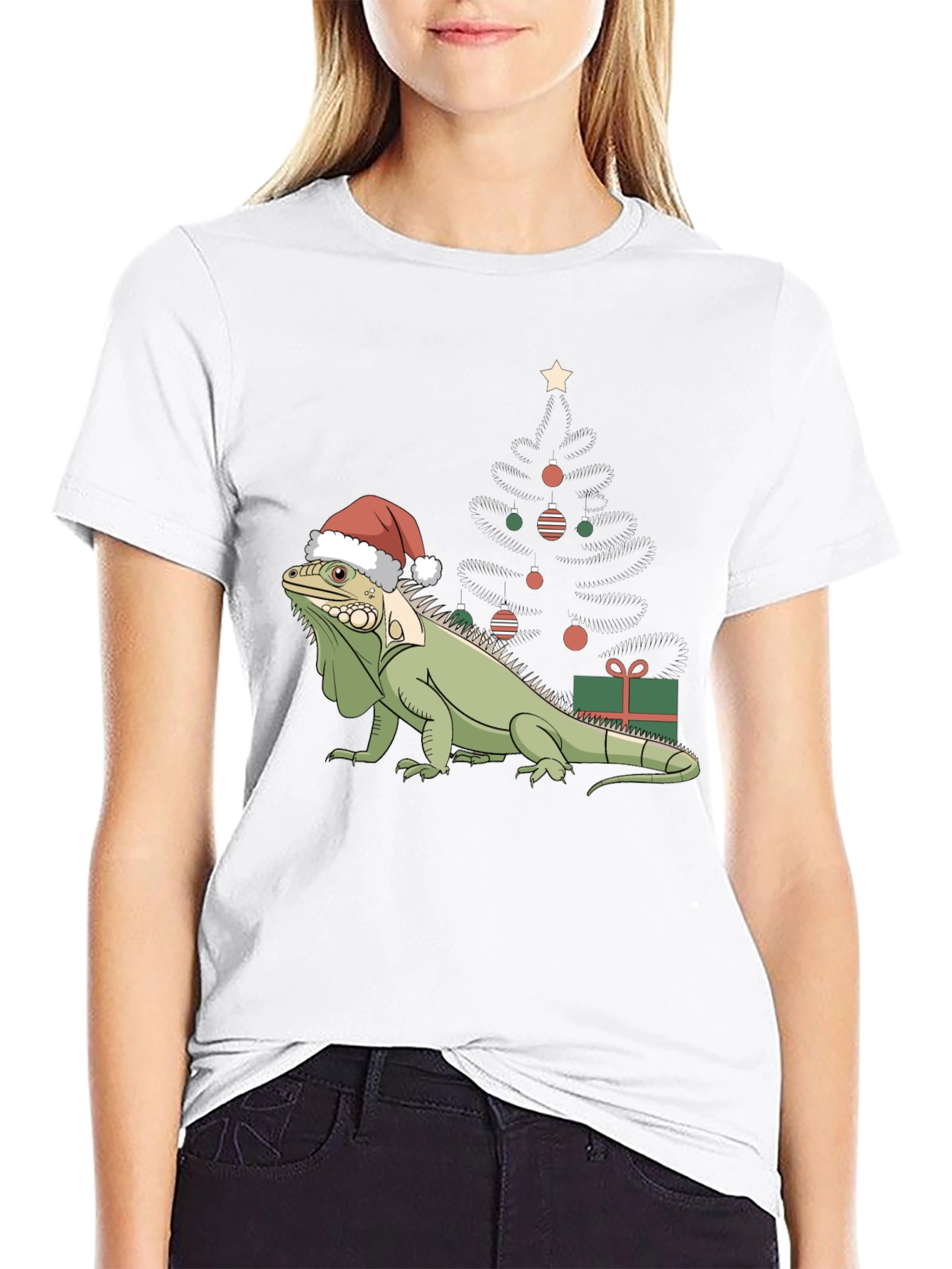 Festive Iguana Christmas T-Shirt