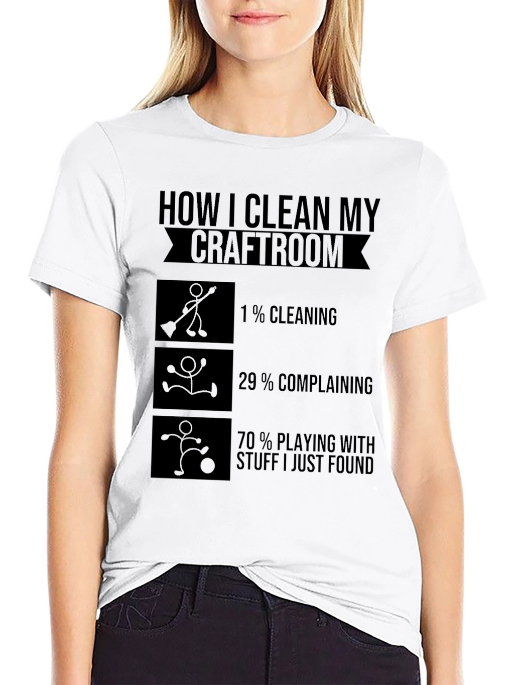 Craft Room Cleaning T-Shirt - Funny Crafting Tee