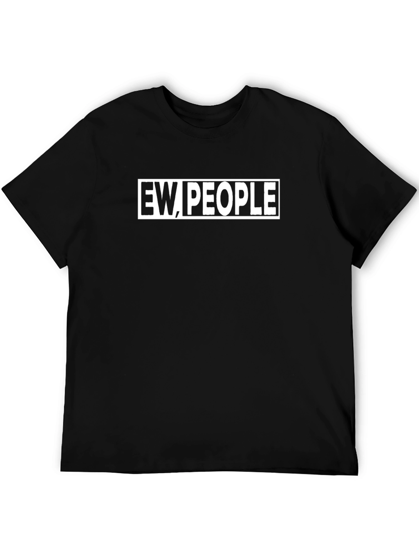 Ew People Graphic Tee - Black Cotton T-Shirt