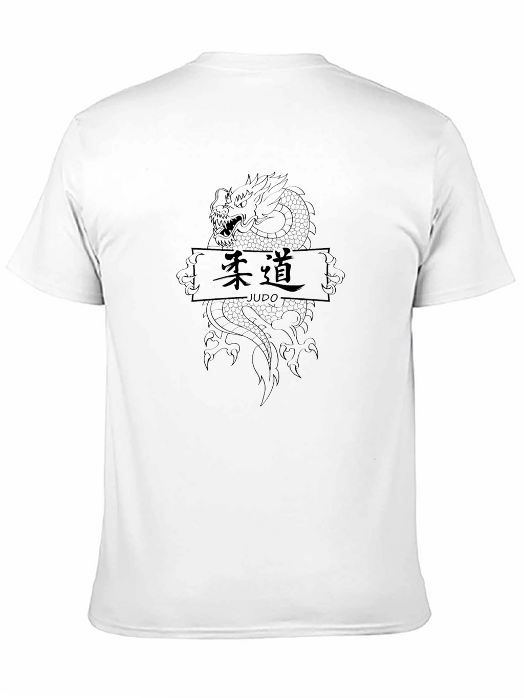 Judo Dragon Graphic Black T-Shirt