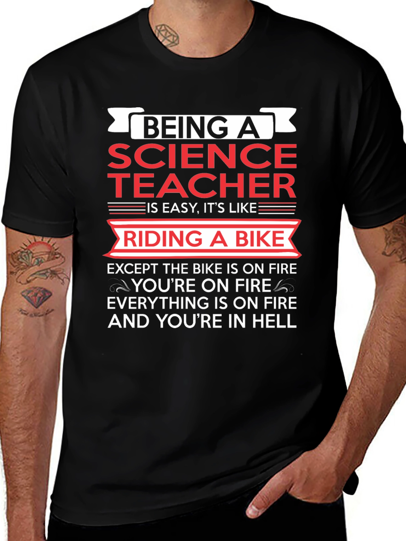 Science Teacher On Fire T-Shirt