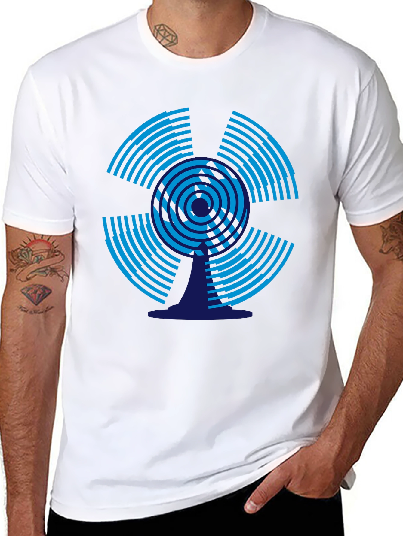 Abstract Graphic Tee - Modern Black T-Shirt