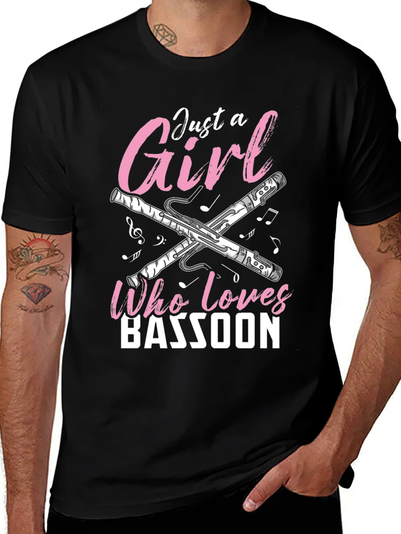 Bassoon Girl T-Shirt - Music Lover Tee