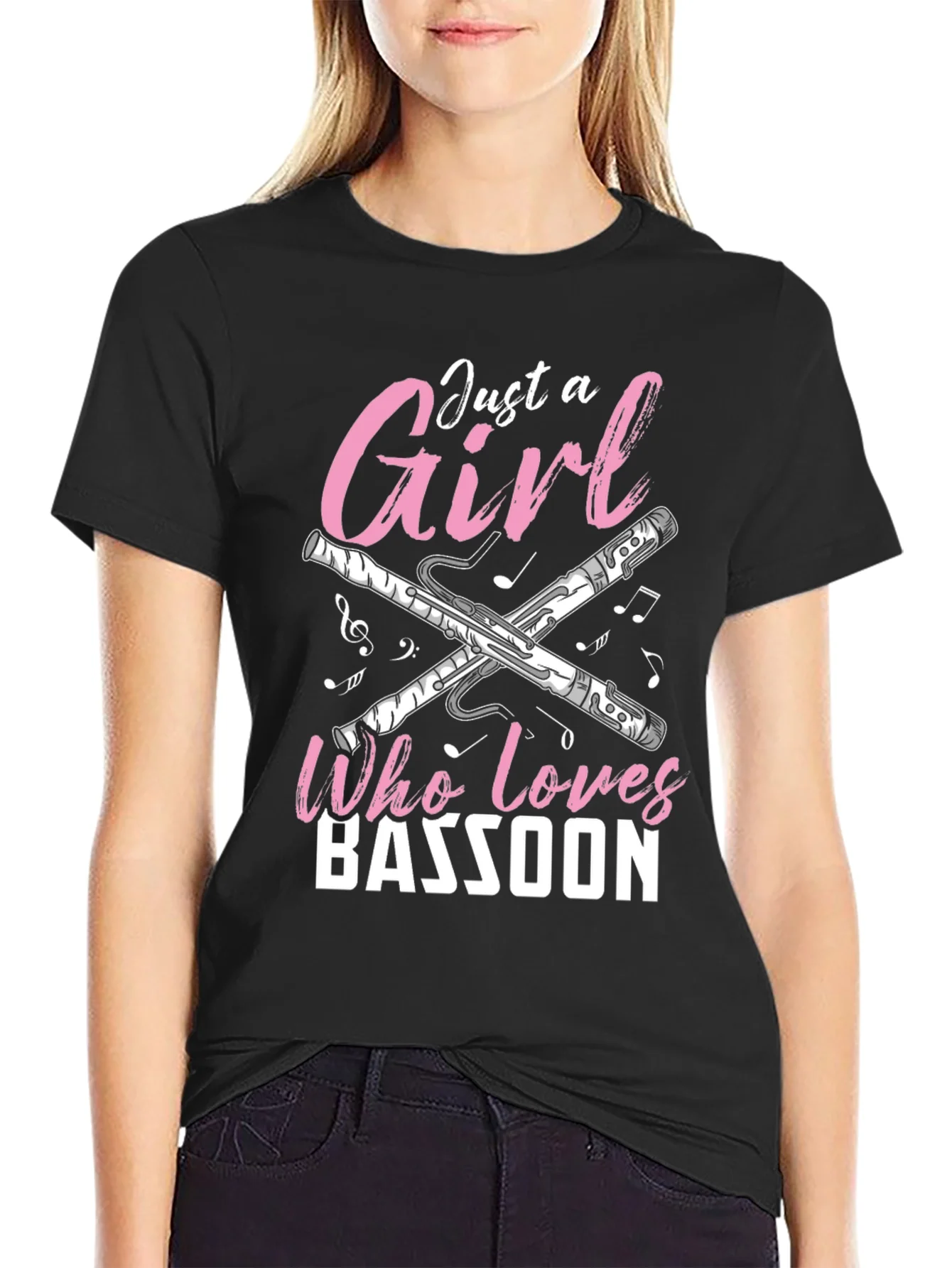 Bassoon Girl T-Shirt - Music Lover Tee