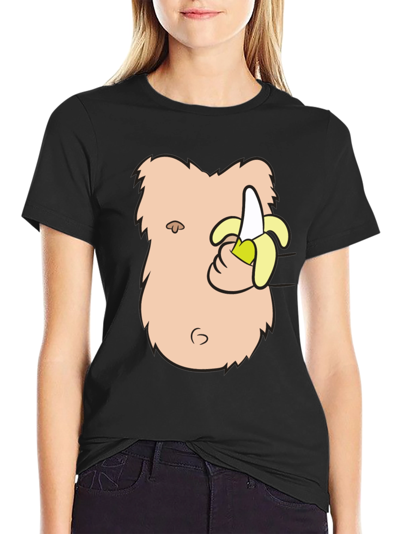 Funny Banana Eating Gorilla T-Shirt