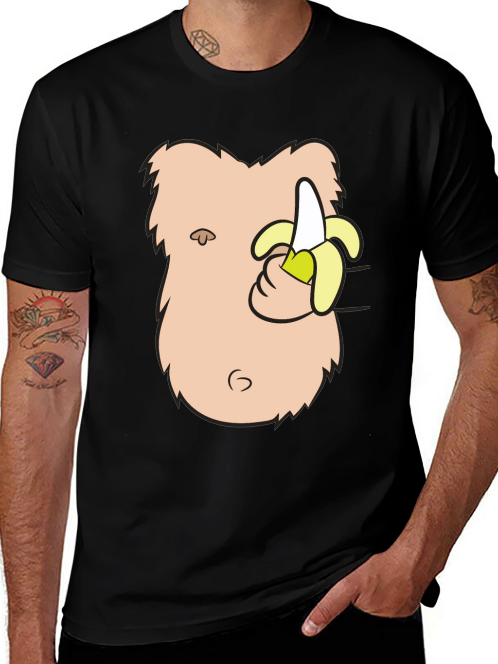Funny Banana Eating Gorilla T-Shirt