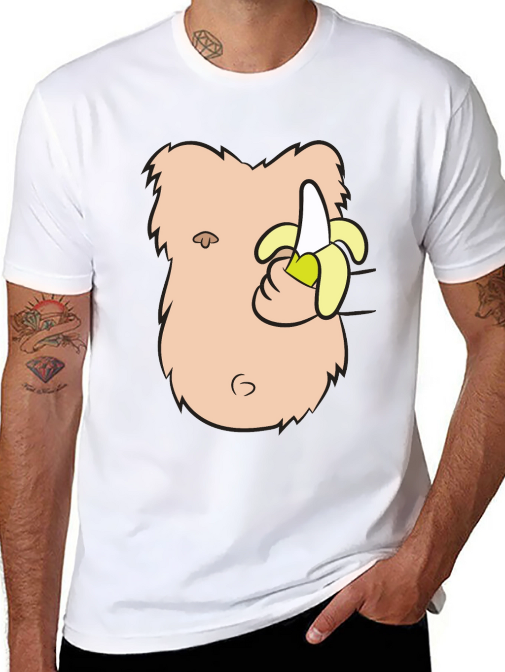 Funny Banana Eating Gorilla T-Shirt