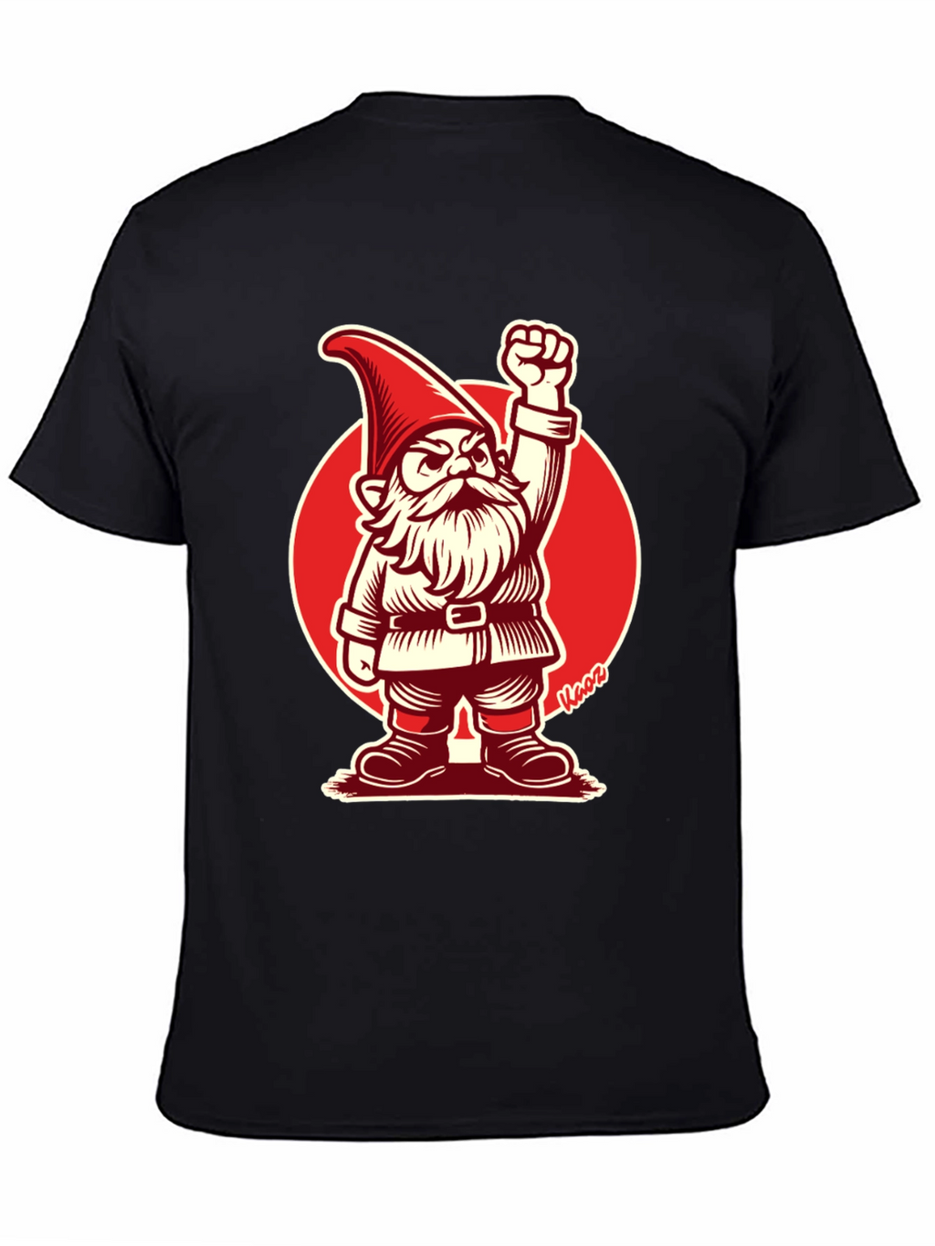 Rebel Gnome Graphic Tee - Black Cotton T-Shirt