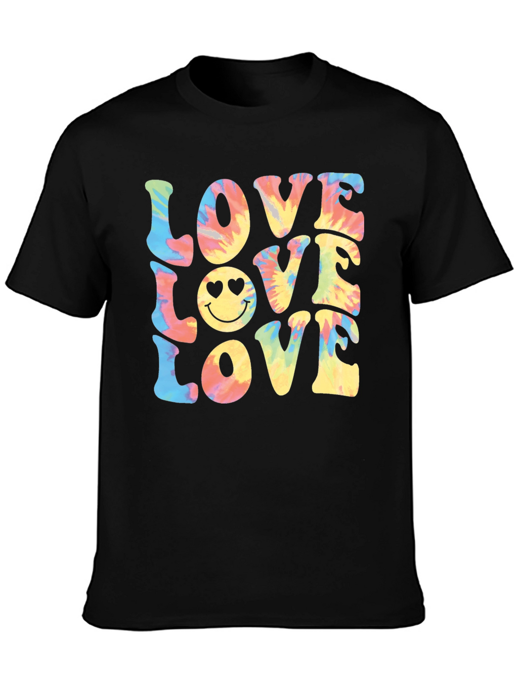 Tie-Dye Love Smiley Face T-Shirt