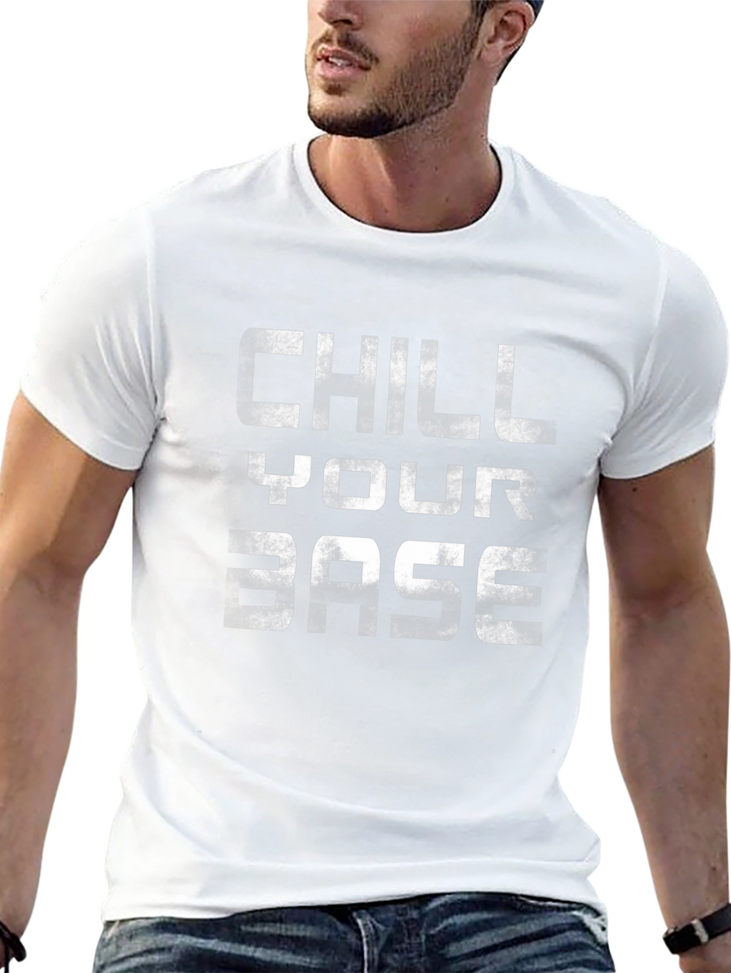 Chill Your Base Graphic Tee - Black Casual T-Shirt