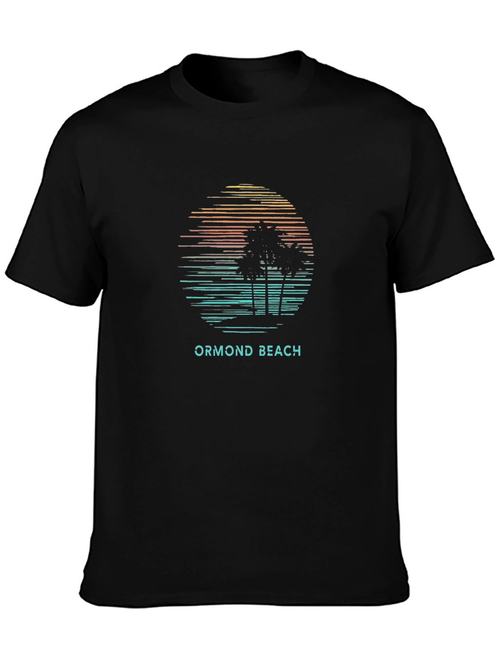 Ormond Beach Sunset Palm Tree Graphic Tee