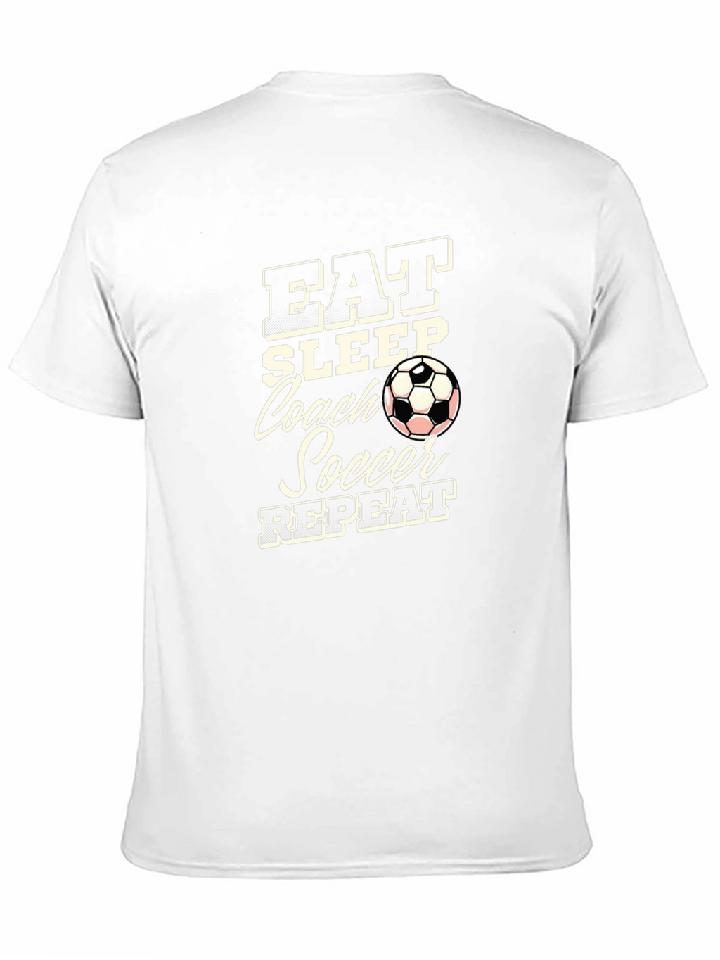 Eat Sleep Coach Soccer Repeat Black T-Shirt