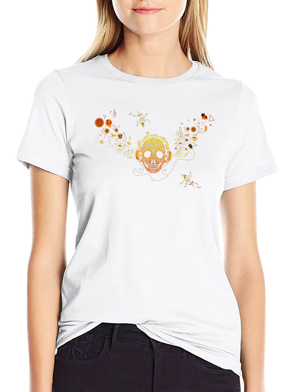 Skull Graphic Tee - Music Lover Style
