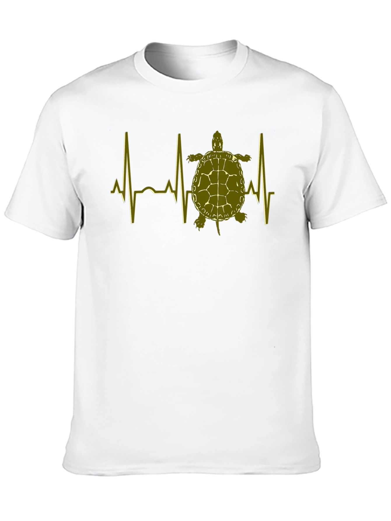 Turtle Heartbeat T-Shirt - Black Cotton Tee
