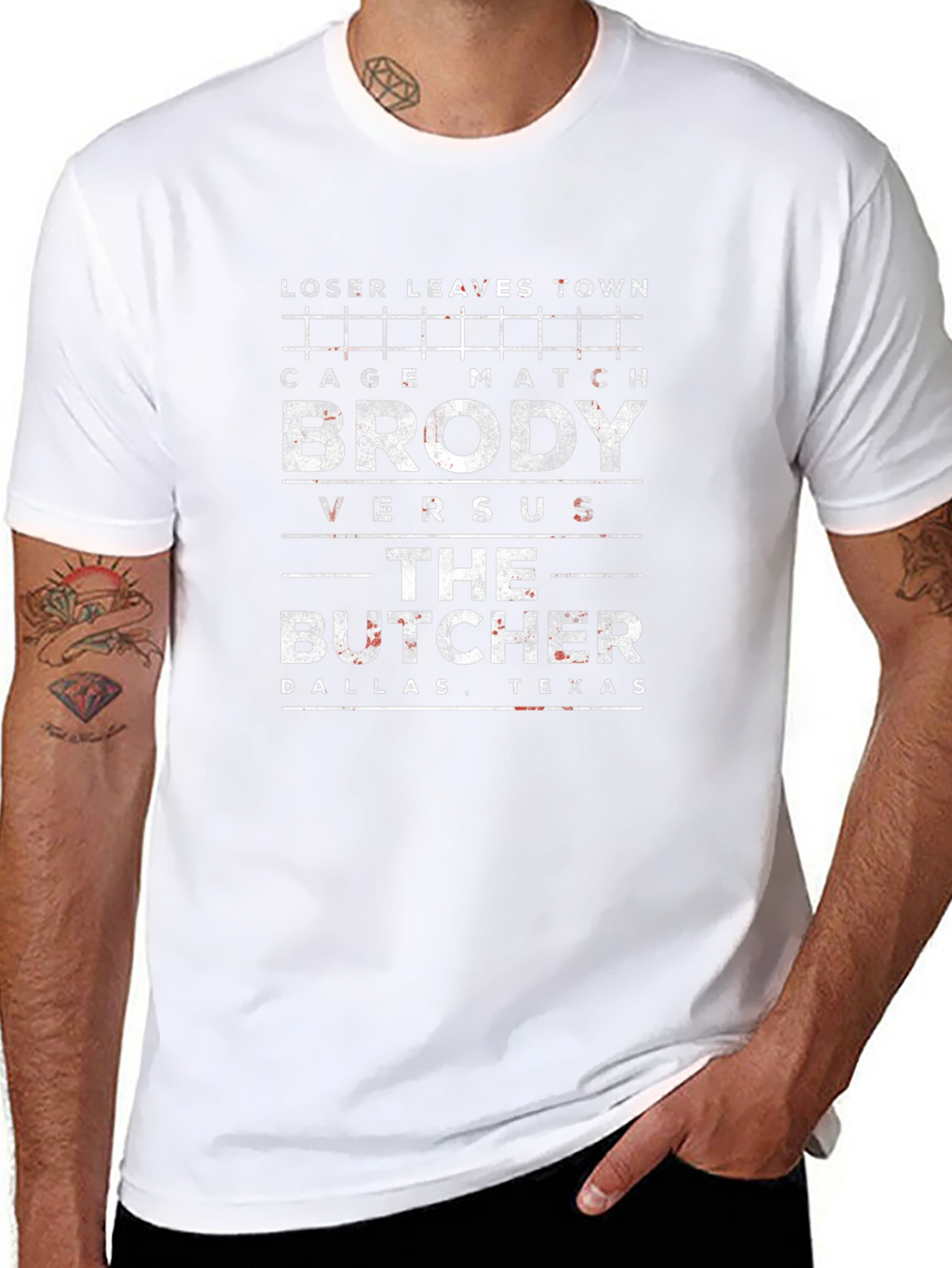 Brody vs Butcher Cage Match T-Shirt