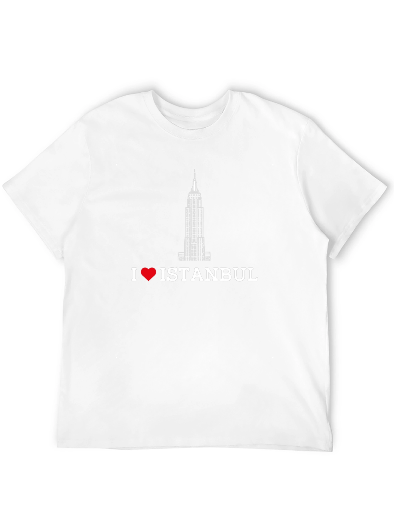 I Love Istanbul Graphic T-Shirt - Black Crew Neck Tee