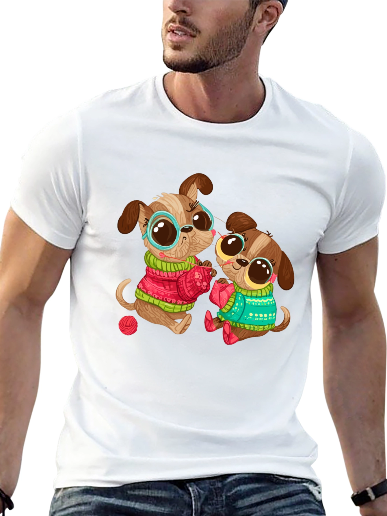 Cute Puppy Knitted Sweater T-Shirt