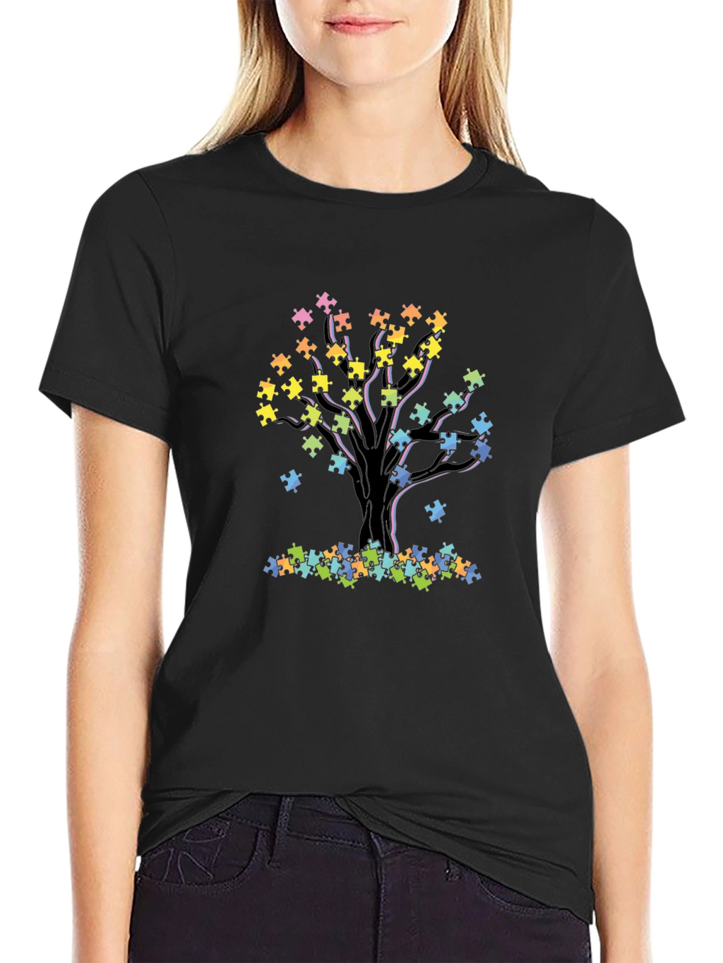 Autism Awareness Puzzle Tree T-Shirt