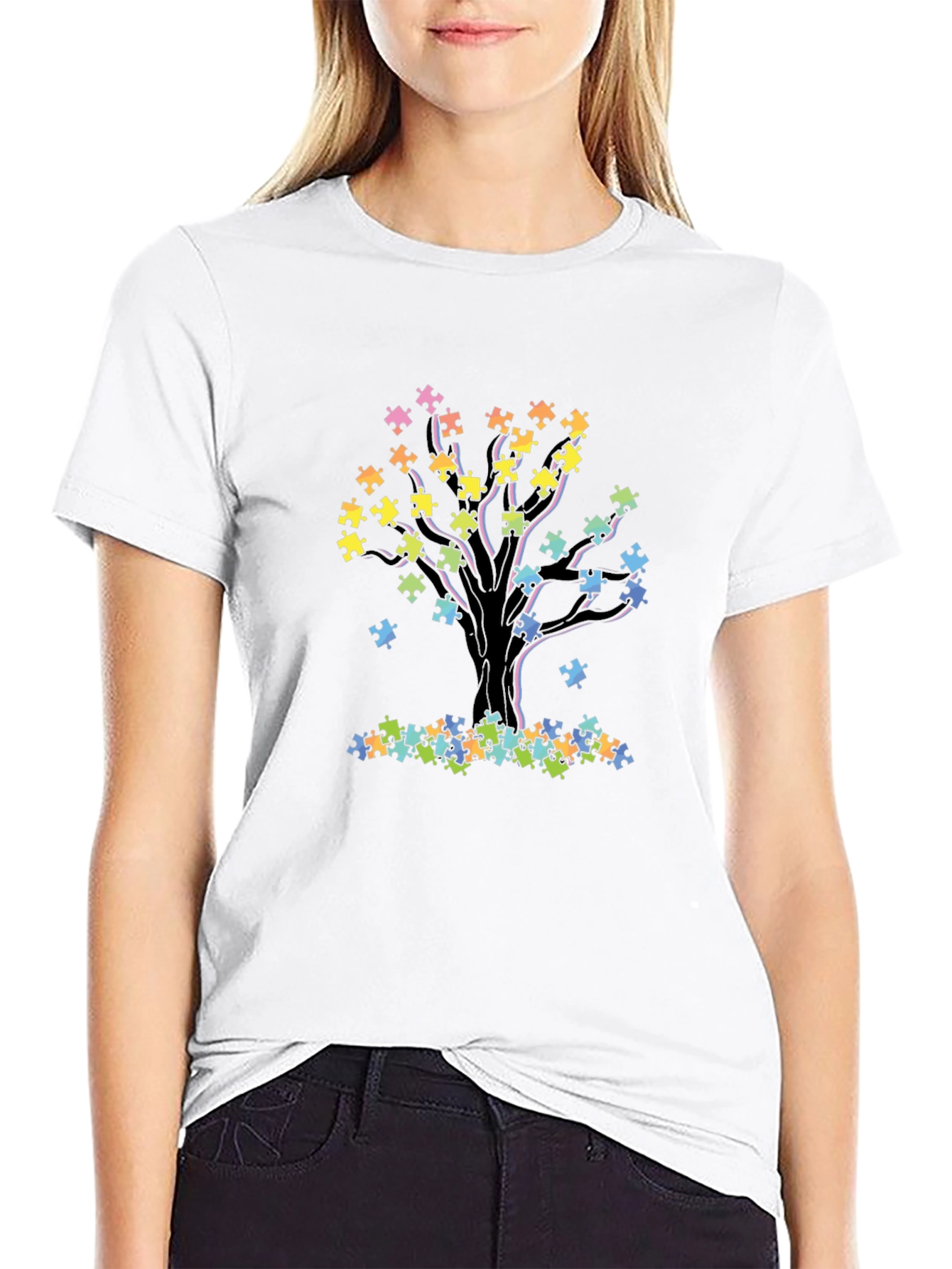 Autism Awareness Puzzle Tree T-Shirt
