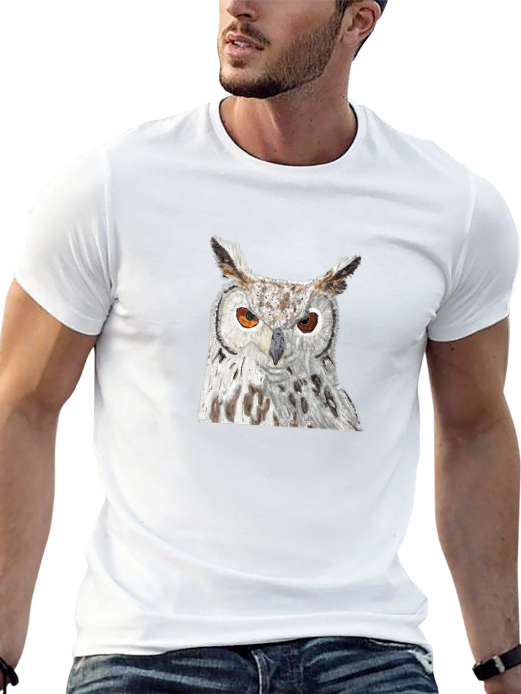 Owl Graphic Black T-Shirt - Unisex