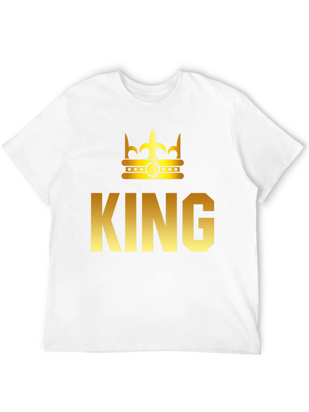 King Graphic T-Shirt - Gold Crown Print