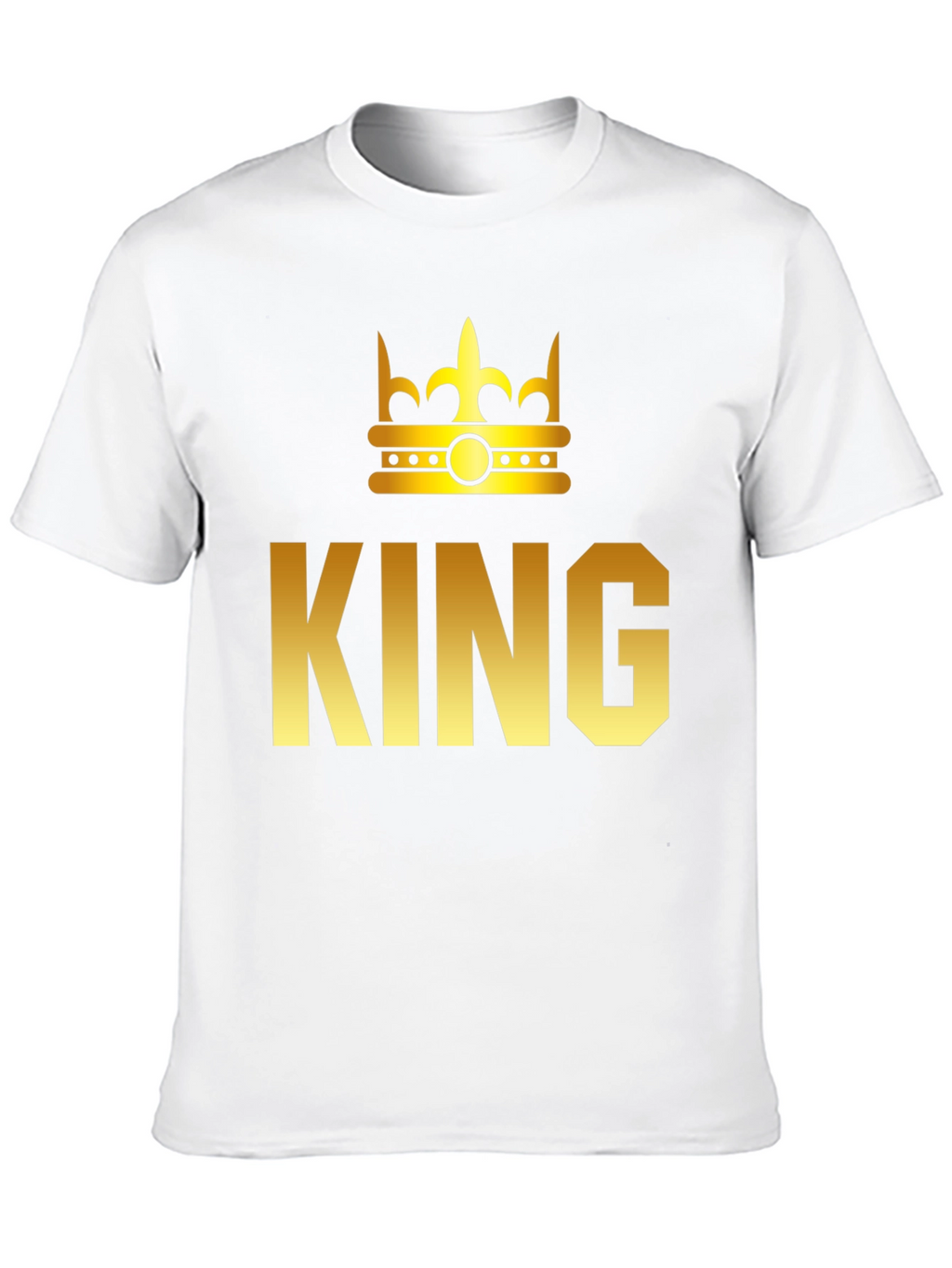 King Graphic T-Shirt - Gold Crown Print
