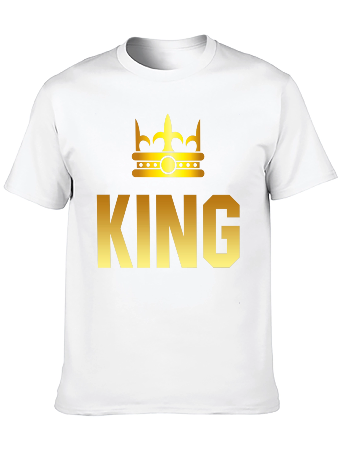 King Graphic T-Shirt - Gold Crown Print