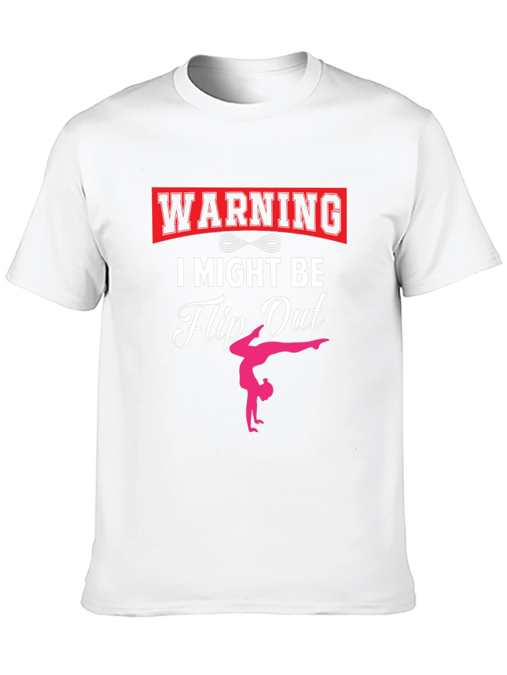 Warning I Might Be Flip Out Gymnast Black T-Shirt
