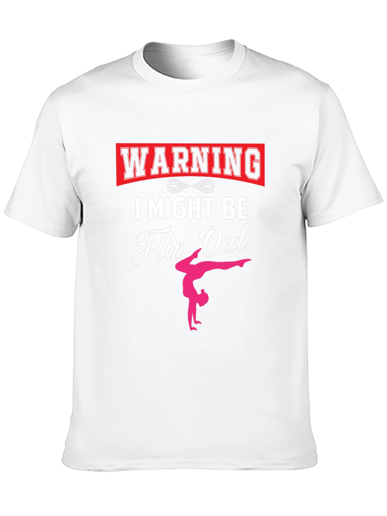 Warning I Might Be Flip Out Gymnast Black T-Shirt
