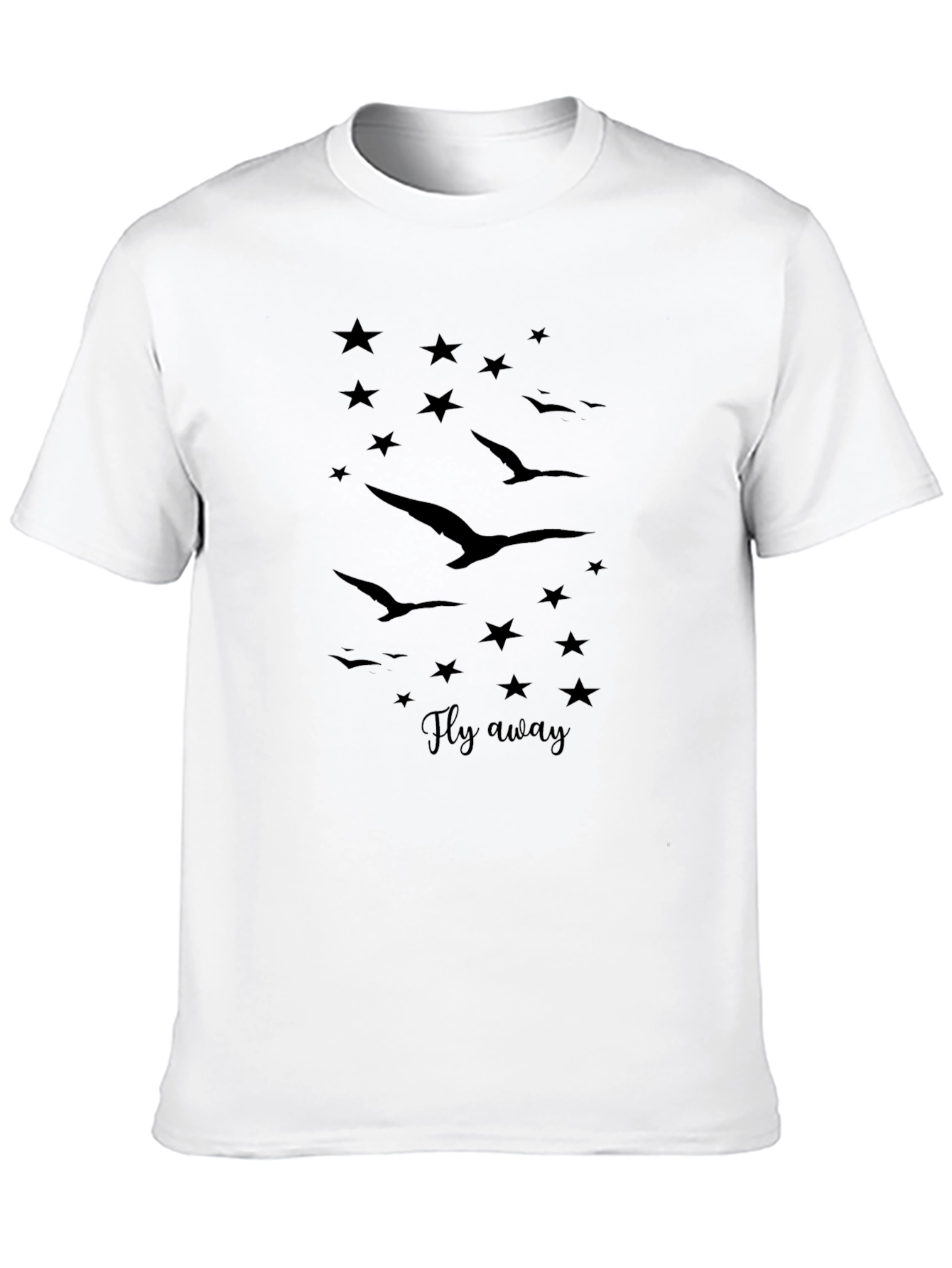 Fly Away Graphic Tee - Stylish Black T-Shirt