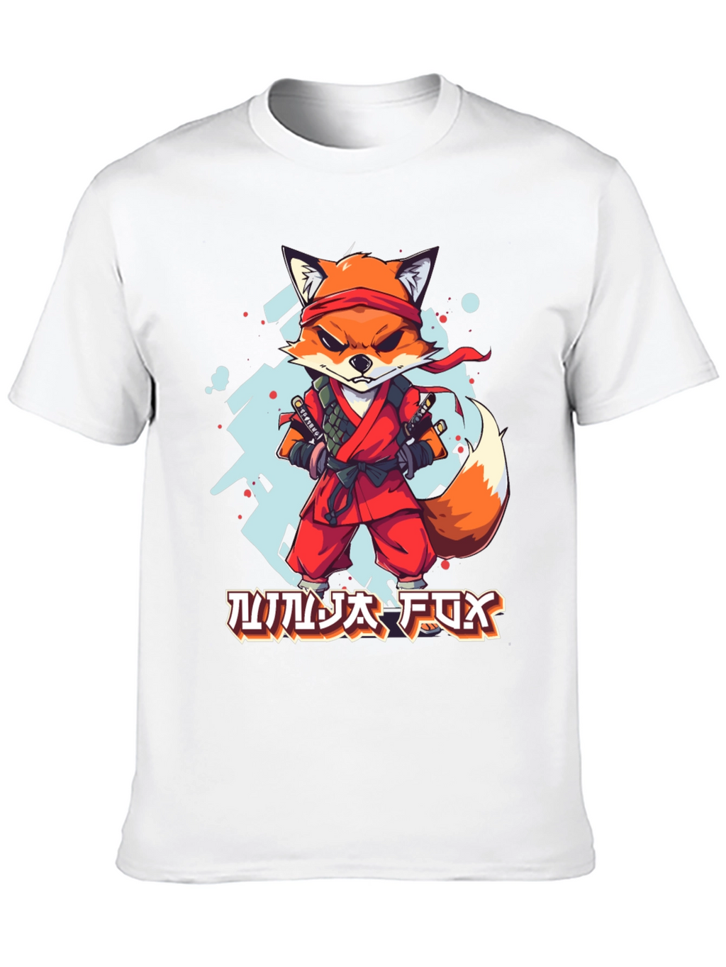 Ninja Fox Graphic Tee - Cool Cartoon Design