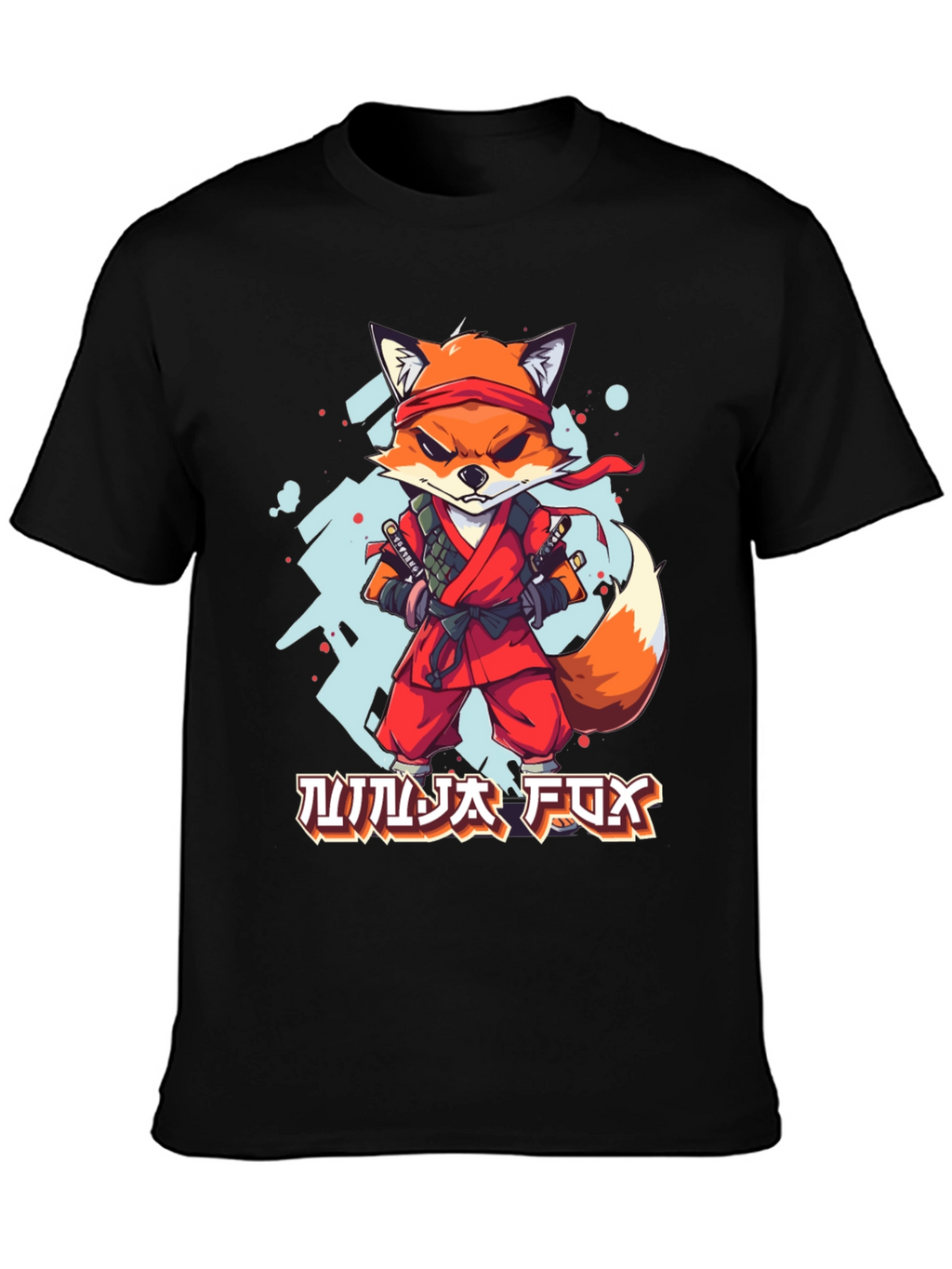 Ninja Fox Graphic Tee - Cool Cartoon Design