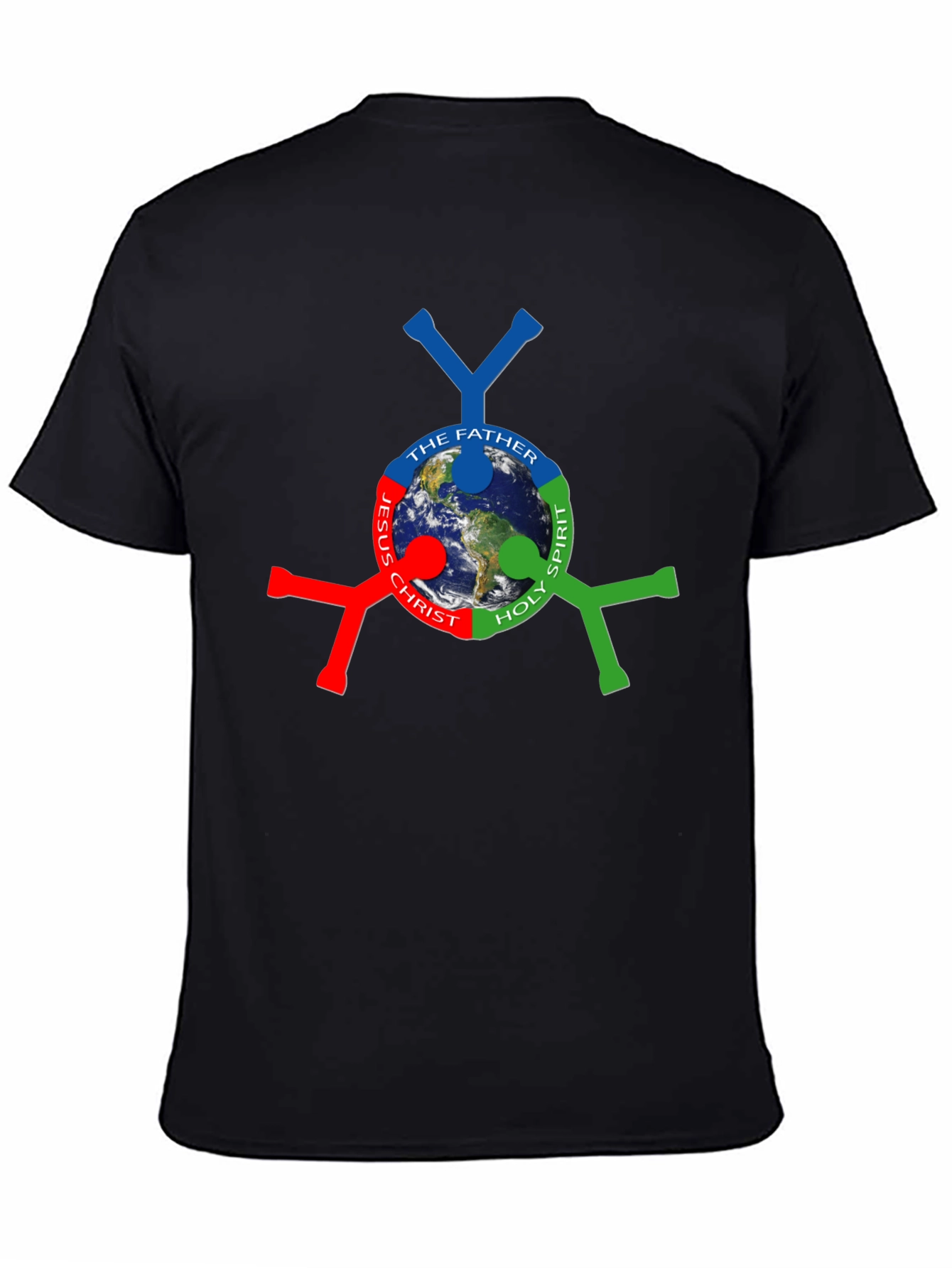 Trinity Earth Graphic Tee - Black Cotton Blend
