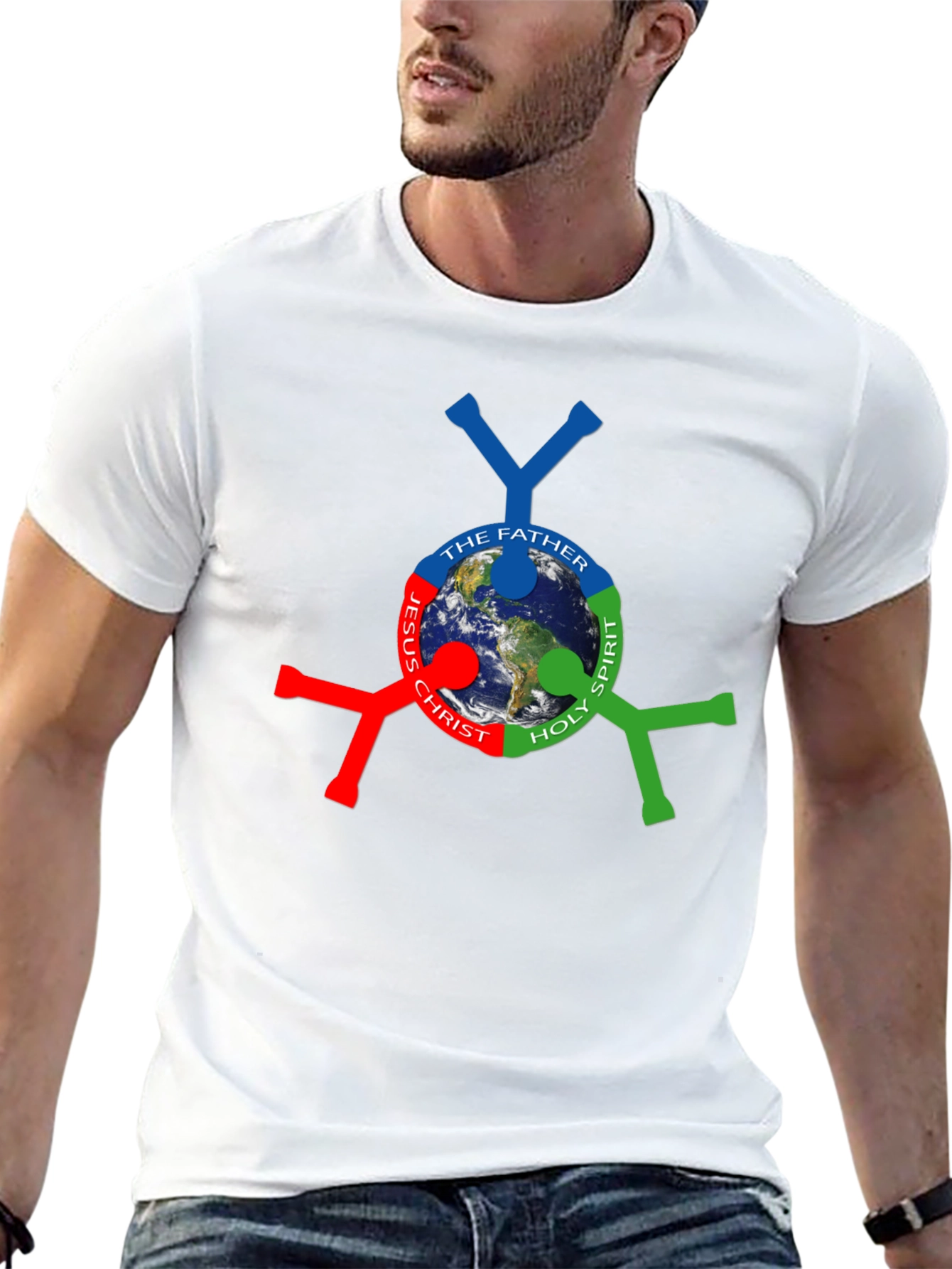 Trinity Earth Graphic Tee - Black Cotton Blend