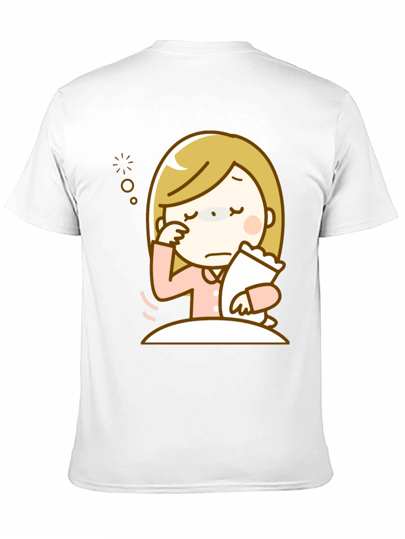 Emotional Cartoon Graphic T-Shirt