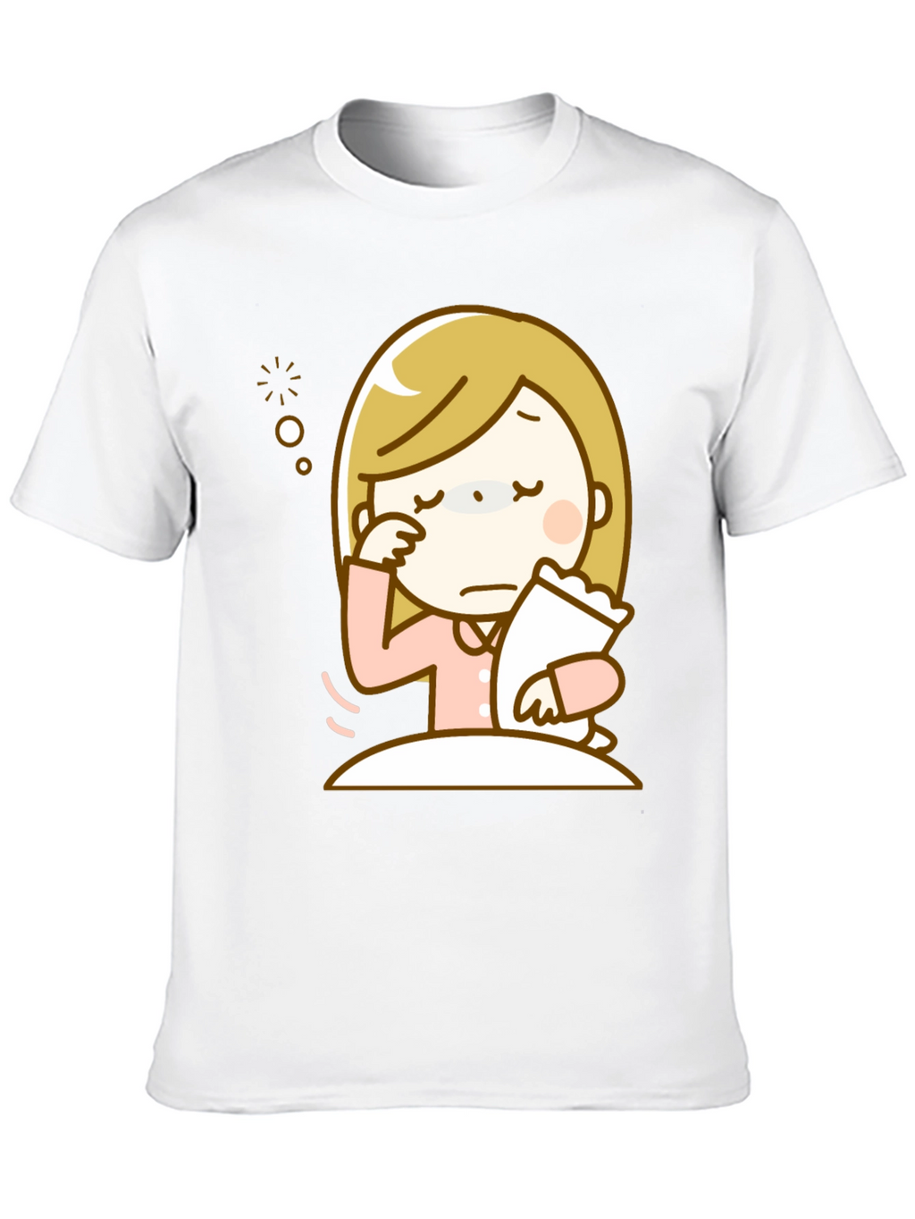 Emotional Cartoon Graphic T-Shirt