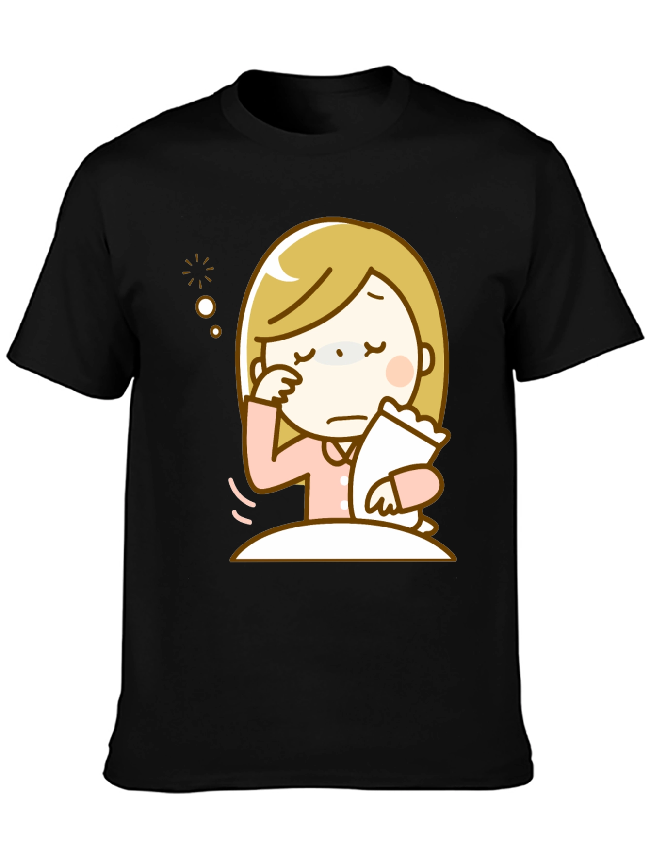 Emotional Cartoon Graphic T-Shirt
