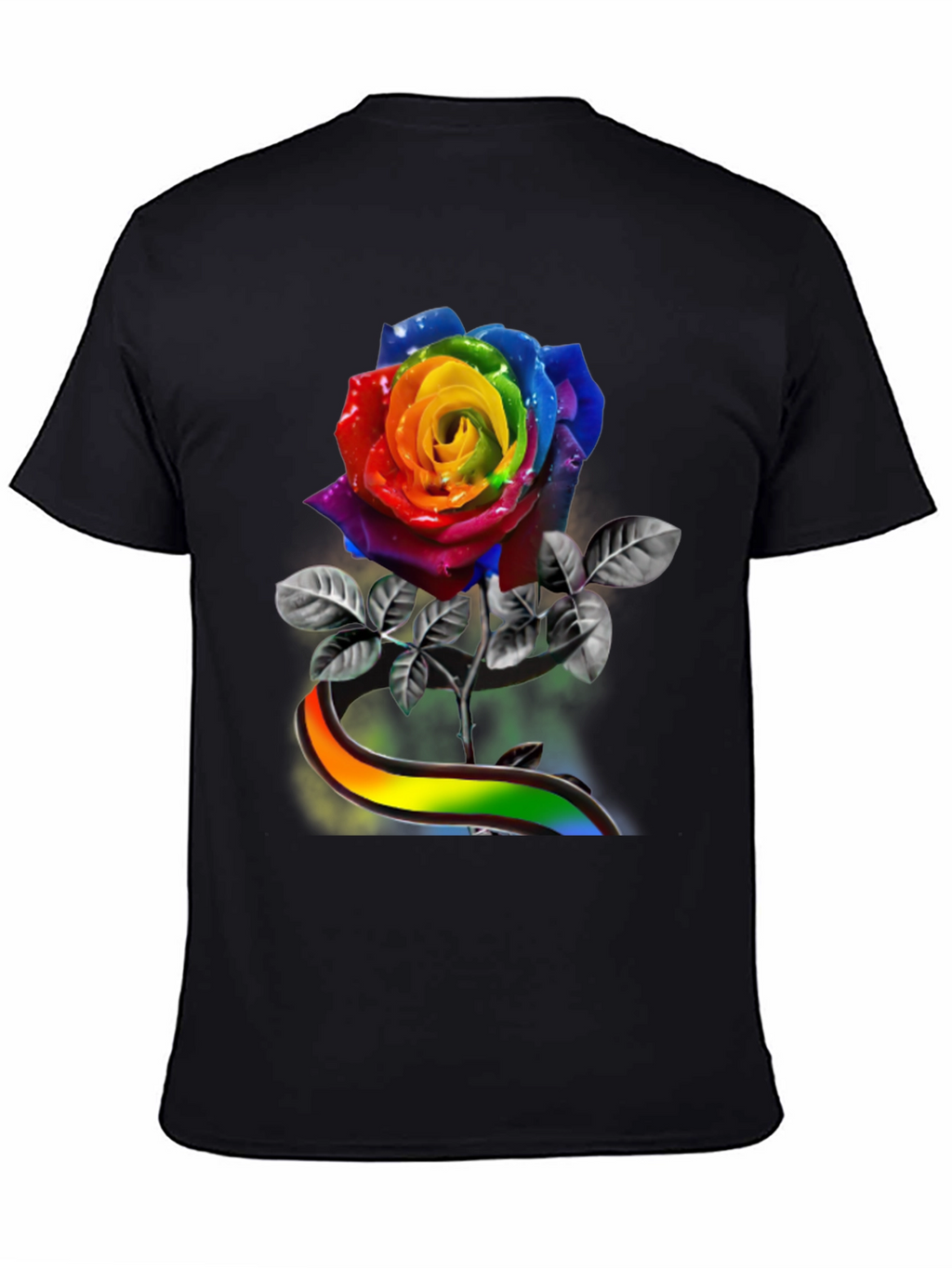 Rainbow Rose Graphic Tee - Pride Apparel