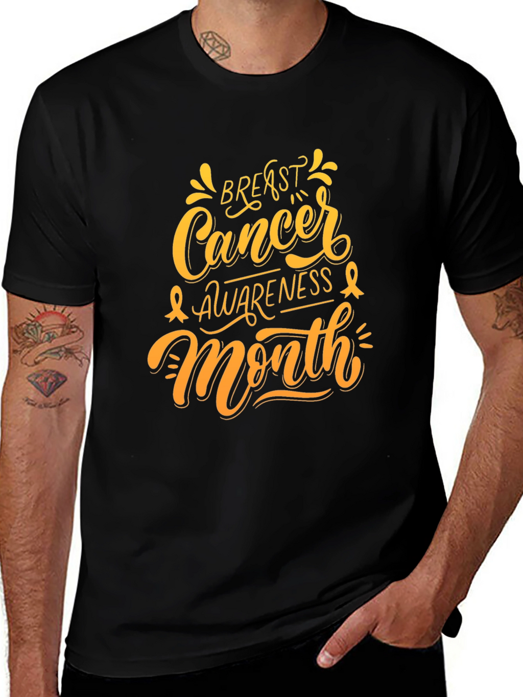 Breast Cancer Awareness Month Black T-Shirt