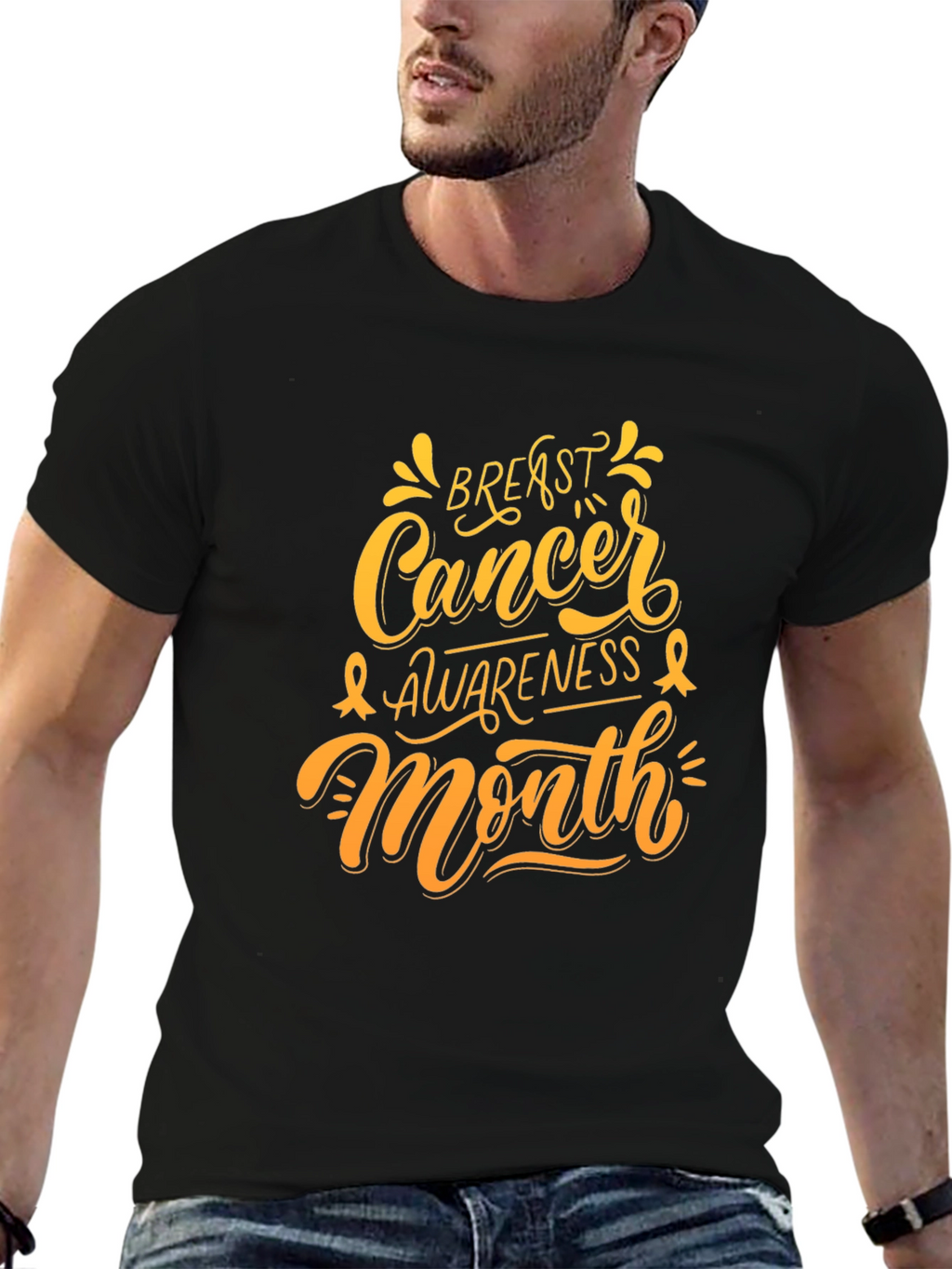 Breast Cancer Awareness Month Black T-Shirt